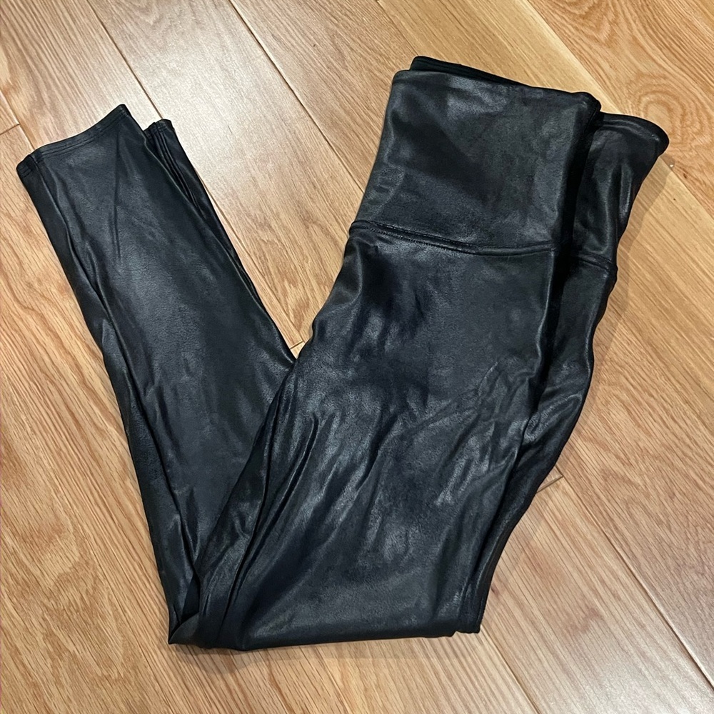 Spanx Black Faux Leather Leggings